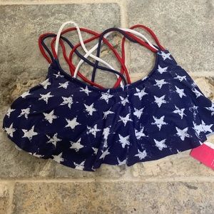 American Flag Bikini Top